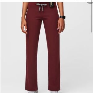 Figs Burgundy Livingston Scrub Pants